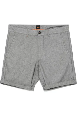HUGO BOSS Chino corti con effetto mélange