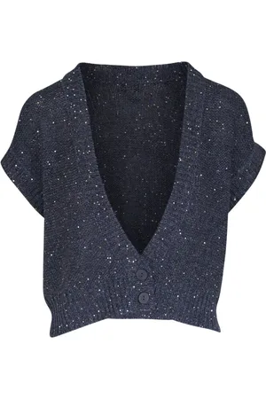 Kinross Top crop con scollo a V