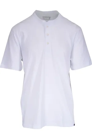Faherty T-shirt in cotone con collo henley