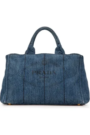 Prada Borsa a tracolla Canapa in denim con logo 2013-2024