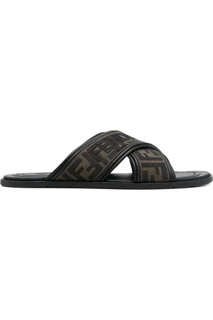 Fendi Sandali slides FF jacquard