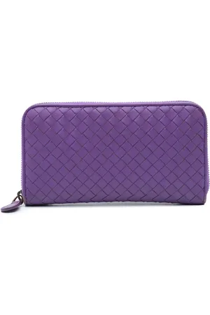 Bottega Veneta Portafoglio Intrecciato in pelle con zip a giro 2012-2024