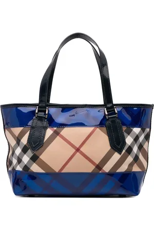 Burberry Borsa tote Supernova Check in tela cerata e PVC 2000-2017