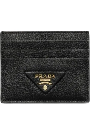 Prada Portacarte con finitura in rilievo