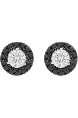 HYT Jewelry Orecchini a bottone in oro bianco 18 carati e diamanti