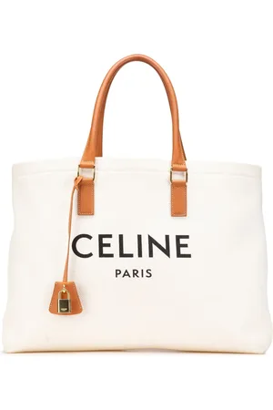 Céline Borsa tote Horizontal Cabas piccola in tela con logo 2019
