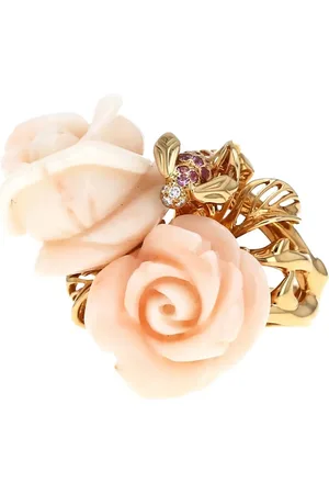 Dior Anello Pré Catelan in giallo con zaffiro e corallo