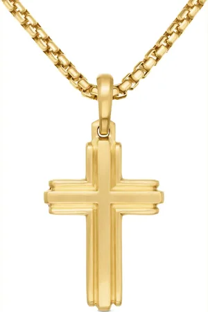David Yurman Pendente Deco Cross in giallo 18kt (34mm)