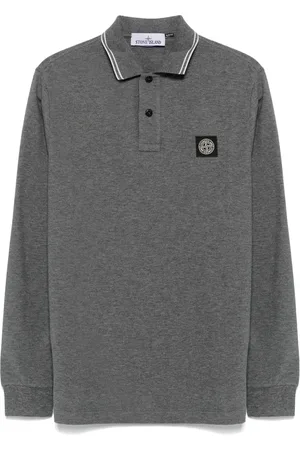 Stone Island Polo con applicazione Compass