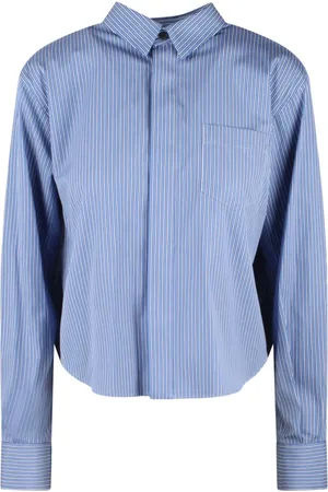 SACAI Camicia a righe in popeline