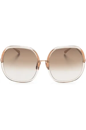 Linda Farrow Occhiali da sole Ceclia tondi oversize