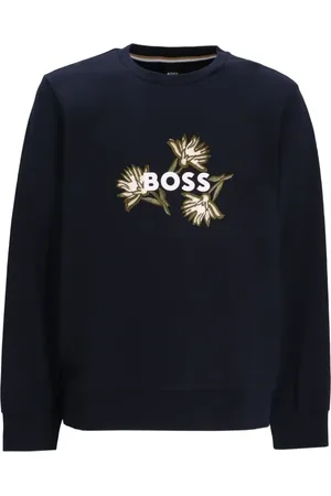 HUGO BOSS Felpa con ricamo floreale