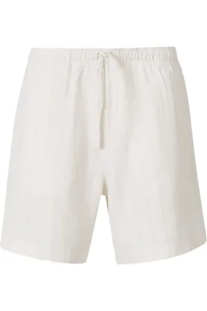 WALES BONNER Set top e shorts in lino a righe