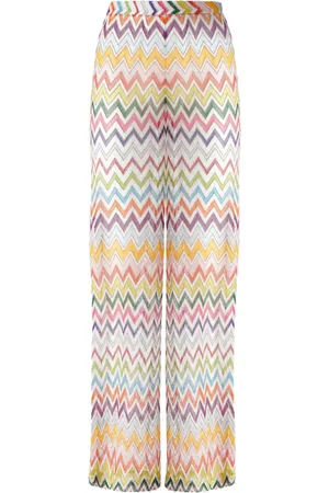 Missoni Pantaloni con motivo a zigzag