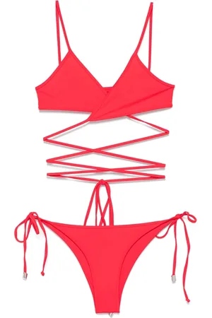 The Attico Bikini con logo gommato