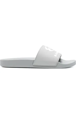 Balenciaga Sandali slides con logo goffrato