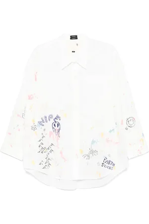 R13 Camicia con stampa vernice
