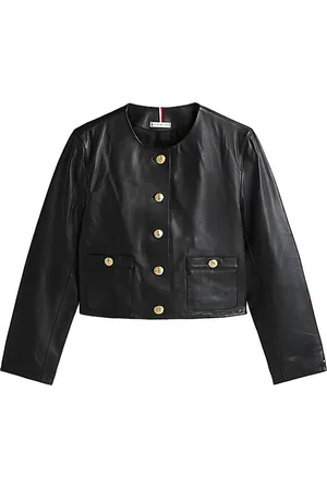 Tommy Hilfiger Giacca crop in pelle