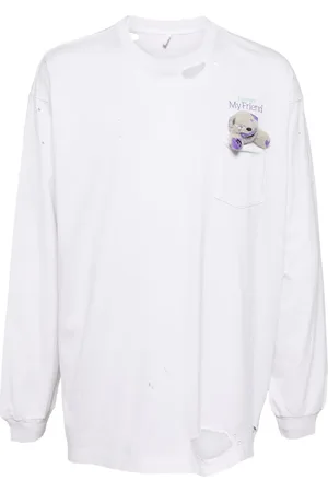 DOUBLET T-shirt My Friend con effetto vissuto