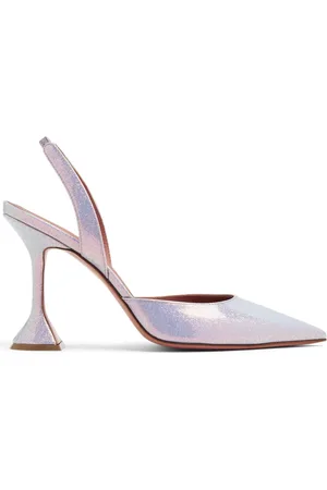 Amina Muaddi Pumps Holli 95mm con cinturino posteriore