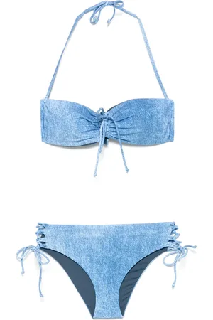 FISICO Bikini con stampa denim