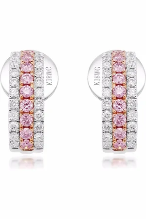 HYT Jewelry Orecchini a bottone Argyle Pink in oro giallo 18 carati con diamanti