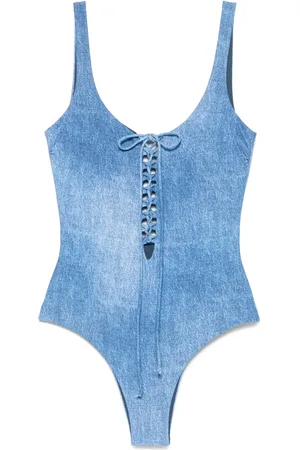 FISICO Costume da bagno effetto denim