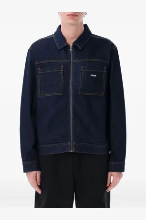 Obey Giacca denim con stampa grafica