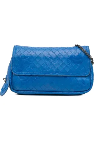 Bottega Veneta 2012-2024 Small Calfskin Intrecciomirage Embossed Butterfly Chain crossbody bag