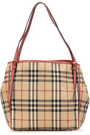 Burberry Borsa tote Haymarket Check piccola in tela Canterbury 2012-2024