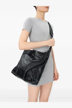 Marine Serre Borsa tote con logo goffrato
