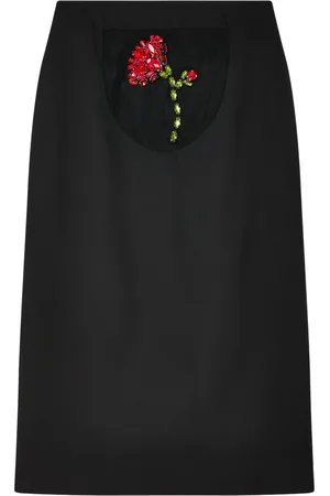 Simone Rocha Gonna a matita Peekaboo Flower