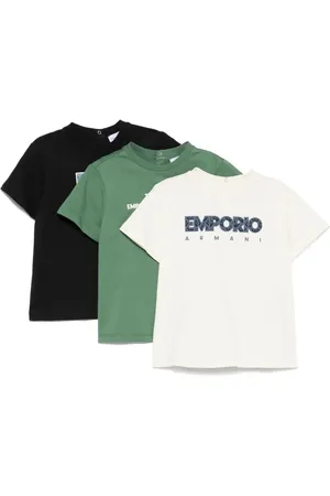 Emporio Armani T-shirt in jersey con stampa (3 pezzi)