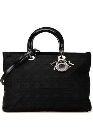 Dior 2003 Large Nylon Cannage Lady Dior satchel