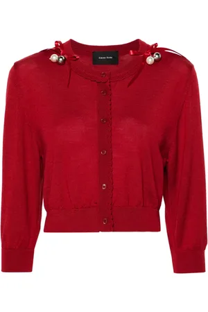 Simone Rocha Cardigan crop con ciondolo