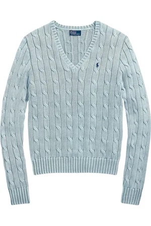 Ralph Lauren Maglione a trecce con scollo a V