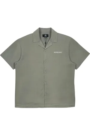Represent Camicia Script con colletto alla cubana