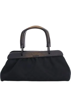 Gucci Borsa a mano in tela GG con telaio in legno 2000-2015
