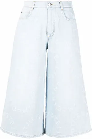 Stella McCartney Culottes con effetto vissuto Stella Logo