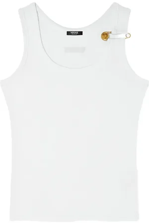 VERSACE Canotta con spilla da balia