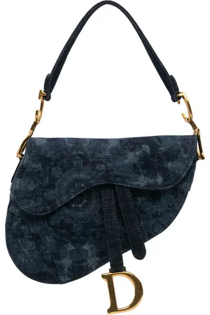 Dior Borsa a spalla Saddle in denim con fantasia tie dye 2019