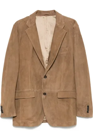 LARDINI Blazer in pelle scamosciata