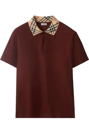 Burberry Polo in cotone con colletto a quadri