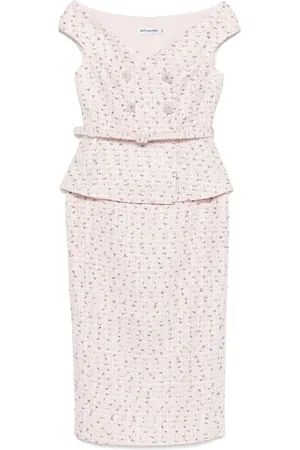 Self-Portrait Boucl?? midi dress