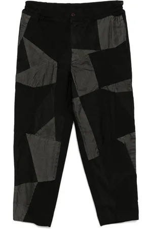 Comme des Garçons Pantaloni in gabardine con design patchwork