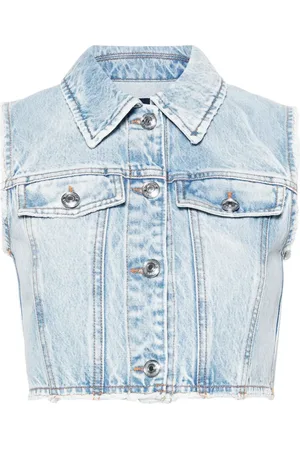 Sportmax Gilet Scire crop denim
