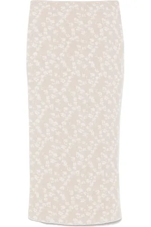 Fendi Gonna midi con effetto jacquard
