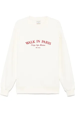 Walk In Paris Felpa con logo ricamato