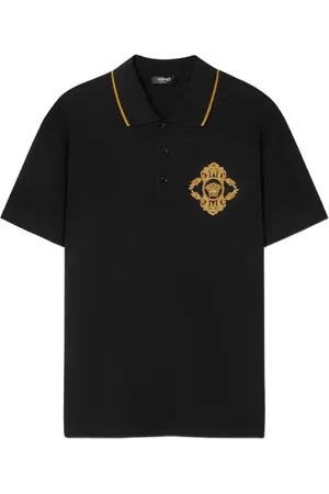 VERSACE Polo con ricamo Architectural Baroque