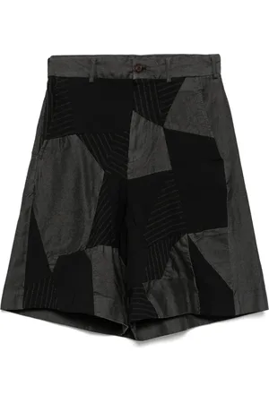 Comme des Garçons Shorts in gabardine con design patchwork